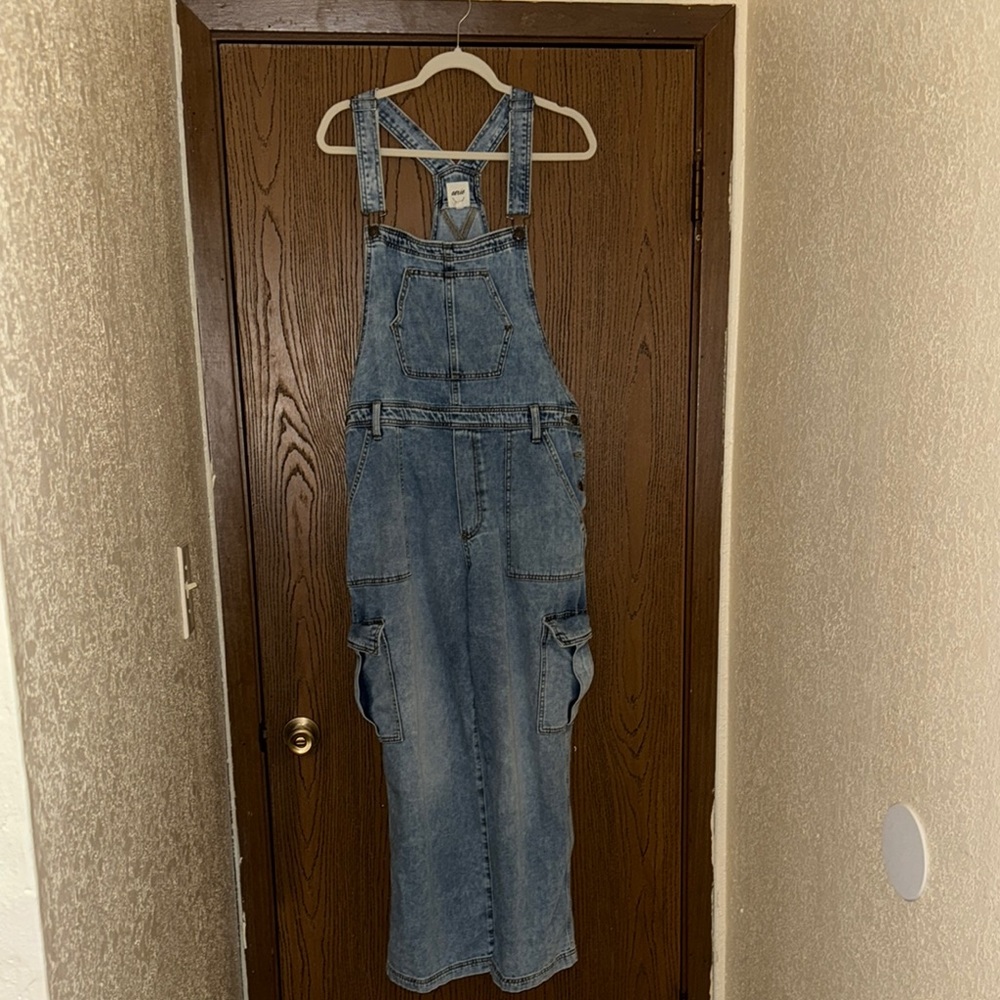 American Eagle Outfitters Blue Denim Overalls